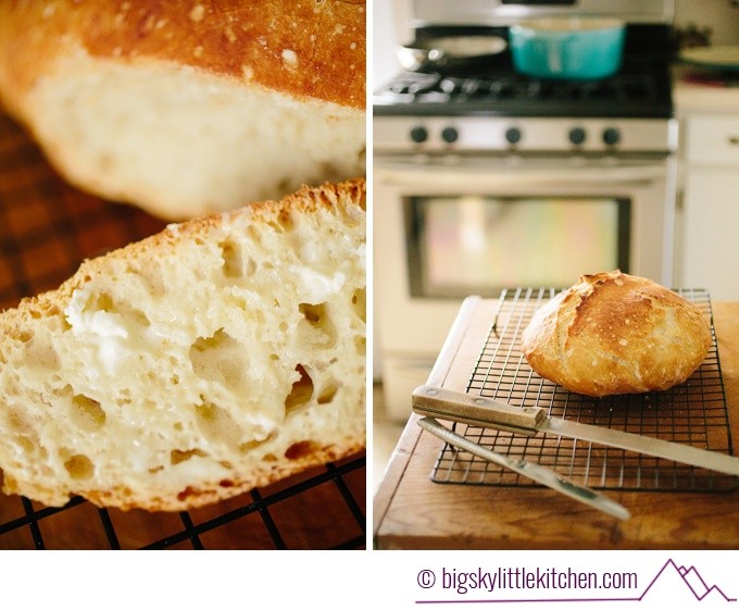 Easy Rustic Dutch Oven No-Knead Crusty Bread - Big Sky Little Kitchen