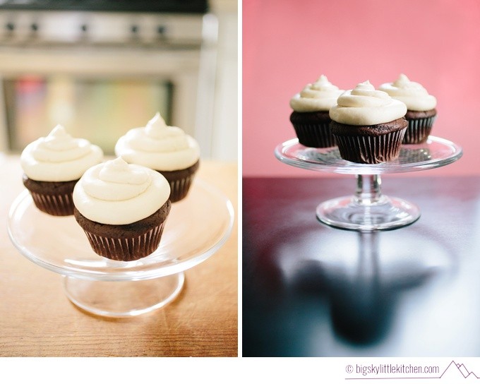 Small Batch Chocolate Cupcakes with Vanilla Buttercream Frosting - Photo by Big Sky Little Kitchen