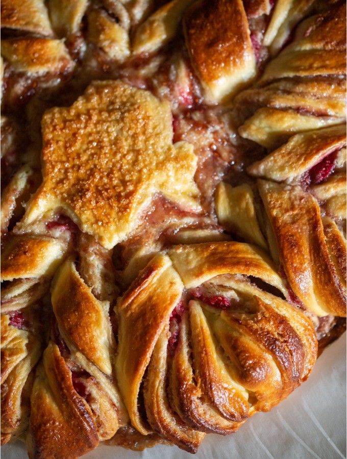 Raspberry Almond Star Bread