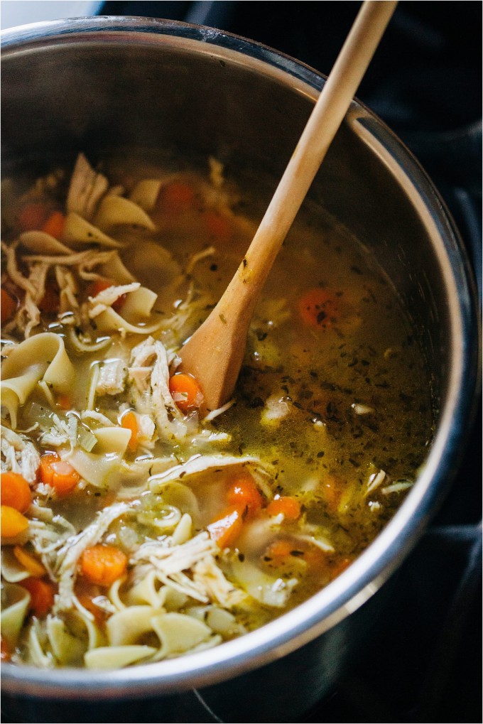 Instant Pot Chicken Noodle Soup - Photos by Big Sky Little Kitchen and Kristine Paulsen Photography