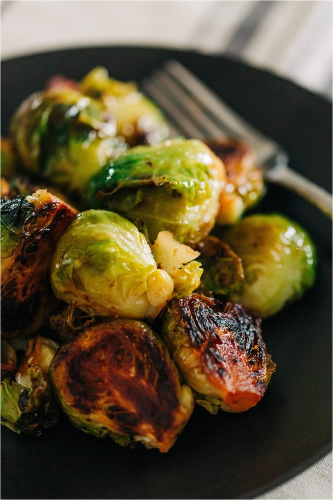 Browned Brussels Sprouts with Lemon - Images by Kristine Paulsen Photography for Big Sky Little Kitchen