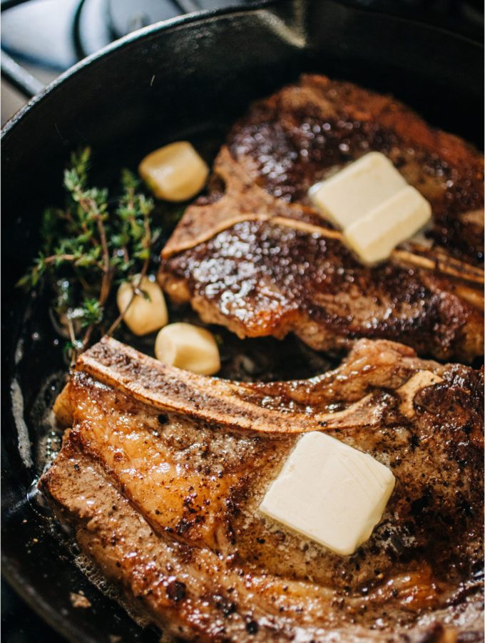 Perfect pan-seared steak on the stove